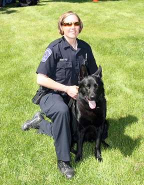 Officer Brooke Jennings and her K-9 partner Sieger